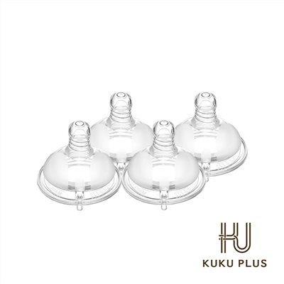 酷咕鴨 KUKU PLUS仿親餵寬口十字奶嘴2入(S/M/L/XL)