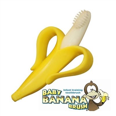 美國 BABY BANANA Brush 心型香蕉牙刷 寶寶固齒器