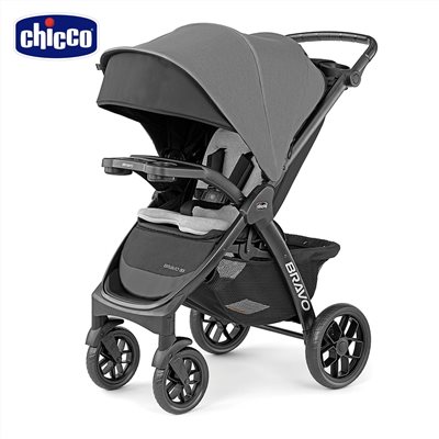 義大利 Chicco Bravo極致完美手推車風尚版(嬰兒手推車) 玄鐵灰