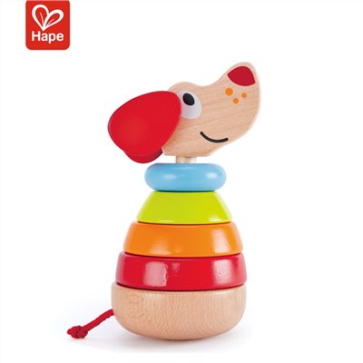 德國 Hape 愛傑卡 佩佩有聲堆塔 /抓握玩具