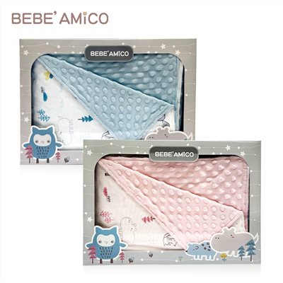 BEBE AMiCO 童趣故事(貝貝豆)四季毯禮盒 (加大款)-2色