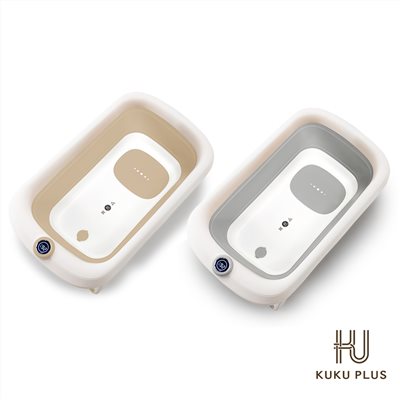 酷咕鴨 KUKU PLUS豪華型感溫摺疊浴盆45L (嬰兒澡盆)