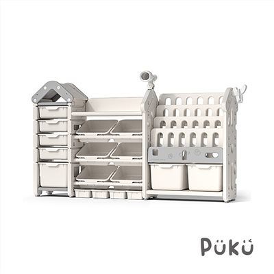 PUKU藍色企鵝 「UNI有你宅」多功能玩具收納書櫃