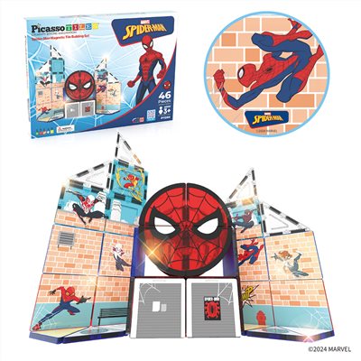 PicassoTiles 畢卡索 PTD50彩繪磁力片積木 蜘蛛人 46pcs