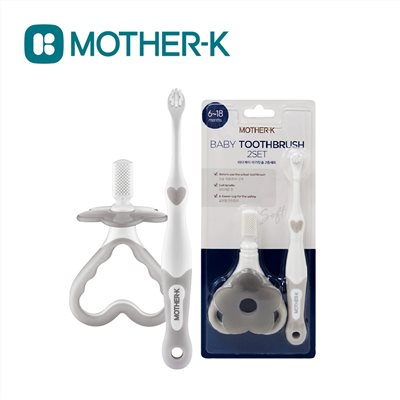 韓國 MOTHER-K 愛心訓練牙刷 2款入