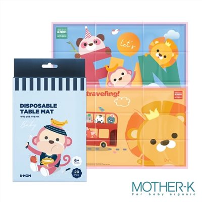 韓國 MOTHER-K 小淘氣拋棄式餐桌墊 (20入/盒)