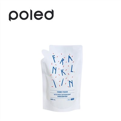 poled 韓國 FRANKLiiN 純素Vegan 蔬果奶瓶清潔劑 補充包450ml 