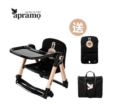 【門市現貨】英國 Apramo Flippa 可攜式兩用兒童餐椅 (魔法金) 