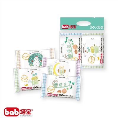 培寶 手口臉嬰兒柔濕巾8抽8入(1包)