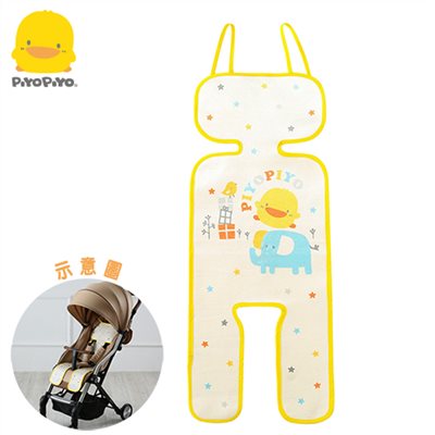 黃色小鴨《PiyoPiyo》涼感冰絲嬰幼兒坐墊 / 推車坐墊