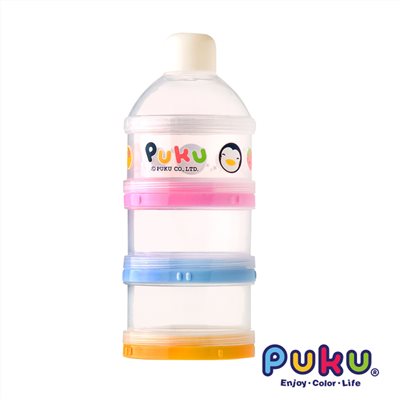 PUKU 藍色企鵝 彩色三層奶粉盒