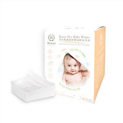 Roaze柔仕 乾濕兩用嬰兒紗布毛巾-纖柔款(80片)