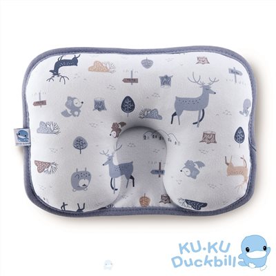 KUKU 酷咕鴨 北歐迷境森林護頭枕(藍/粉)