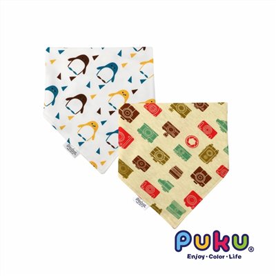PUKU 柔棉造型領巾2入(共三款)