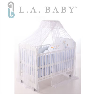 L.A. Baby 豪華全罩式嬰兒床蚊帳 (200cm加長加大型/完整包覆無縫隙/防蚊蟲)