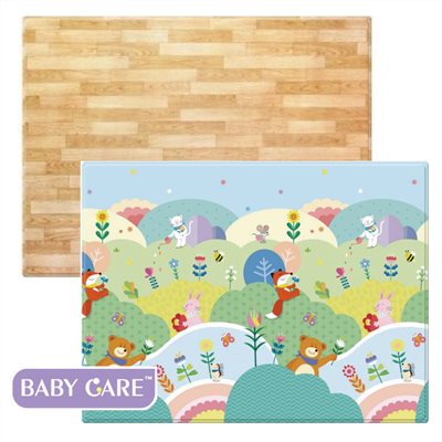 韓國BABY CARE遊戲地墊 M (大眼動物)(空中花園)