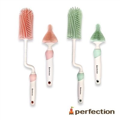 韓國製 perfection 矽膠旋轉奶瓶刷組 