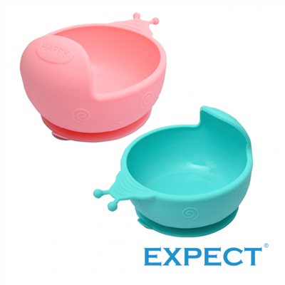 傳佳知寶 EXPECT 蝸牛矽膠吸盤碗/兒童碗/學習碗