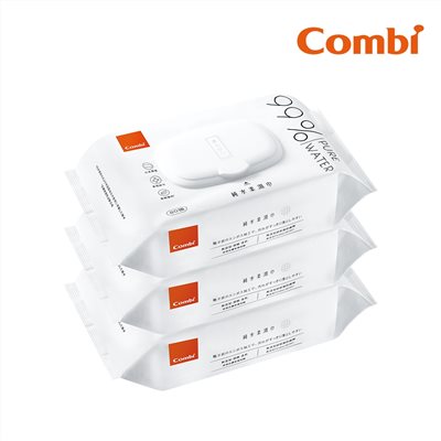 Combi 純水柔濕巾80抽 3入組