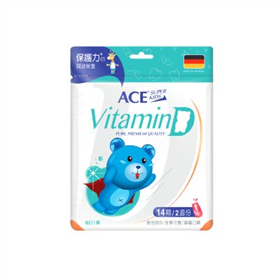 ACE 軟糖 SUPER KIDS 機能Q 維他命D 14顆/袋 機能軟糖【全素】