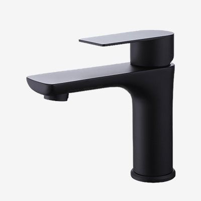 平面圓身無鉛水龍頭-黑