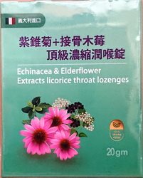 立口舒™紫錐菊+接骨木莓頂極濃縮潤喉錠 20g