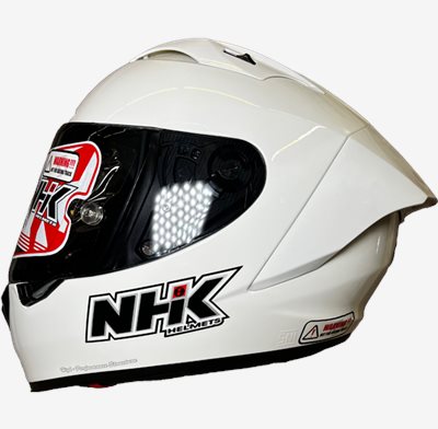 《遠古騎士》NHK GP-R Tech 素色 白色 選手帽 全罩式安全帽