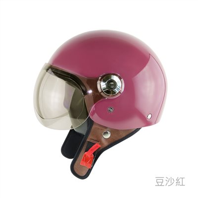 《遠古騎士》KK K-808 飛行帽 豆沙紅 安全帽 全可拆內襯 華泰