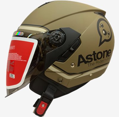 《遠古騎士》ASTONE RST AQ11 拿鐵咖啡卡其 輕量四分之三 內墨鏡 半罩 安全帽