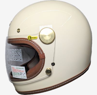 《遠古騎士》TT02 PHYLLIS 象牙白色 全罩 樂高帽 安全帽 復古車縫