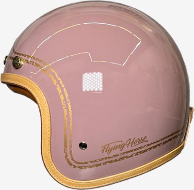 《遠古騎士》FLYING HORSE FH358 煙燻粉/金 艾菲爾 EIFFEL 復古安全帽 莫蘭迪色