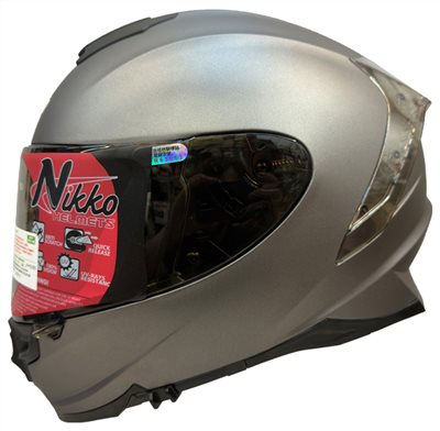 《遠古騎士》Nikko N-806II 純粹極簡 素色 消光霜灰 全罩 內鏡片 安全帽