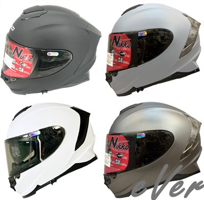 《遠古騎士》Nikko N-806II 純粹極簡 素色 亮面珍珠白 全罩 內鏡片 安全帽