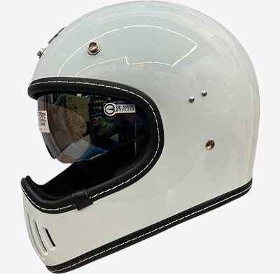 《遠古騎士》GP-5 728 復古山車帽 白色 復古全罩 安全帽 MTS 內鏡片