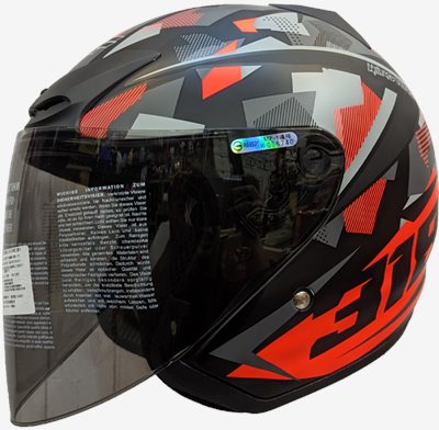 《遠古騎士》MING FENG MF-318 #A 消光橘 半罩 安全帽 3/4罩