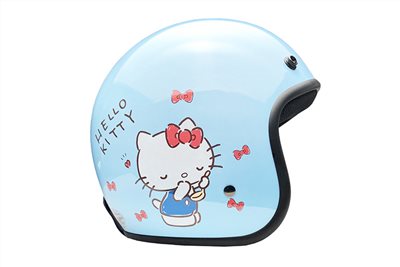 《遠古騎士》EVO CA310M 日常KITTY 藍色 安全帽 半罩式 中帽體 復古帽