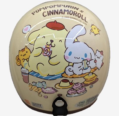 《遠古騎士》EVO CA310M 布丁狗&大耳狗 象牙白 安全帽 半罩式 中帽體 復古帽