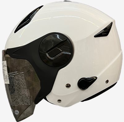 《遠古騎士》瑞獅 ZEUS 612A 素色 亮白 半罩安全帽 內襯全可拆 ZS612-A