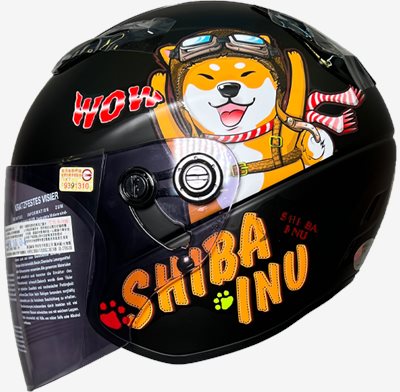 《遠古騎士》M2R M700 童帽 #5 柴犬 消光黑 安全帽 半罩 全可拆洗