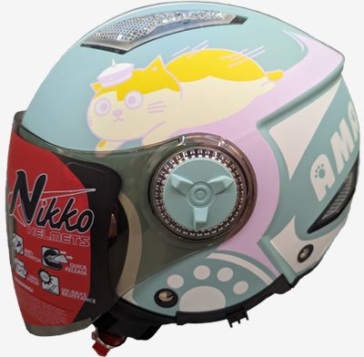 《遠古騎士》NIKKO N-556 #5 追風阿瑪 夜光版 湖水綠 雙鏡片 限量款 安全帽