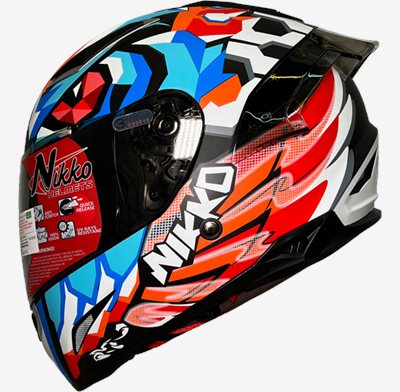 Nikko N-802S II #7 方塊鶚鷹 消光紅石榴石 全罩 內鏡片 安全帽