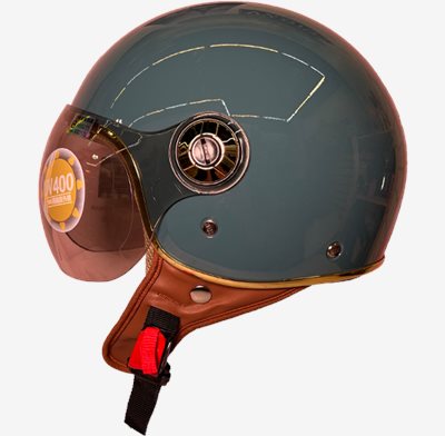 《遠古騎士》KK K-808A 金緻風飛行帽 石墨綠 GOGORO同款安全帽 全可拆內襯