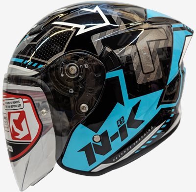 《遠古騎士》NHK S1 GP PRO 復仇之速 黑湖水綠 內藏墨片半罩式安全帽