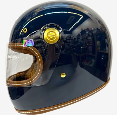 《遠古騎士》EVO 891 石墨藍 經典車縫復古樂高全罩 安全帽 樂高帽 復古帽