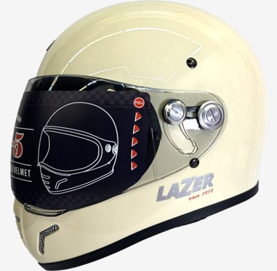 《遠古騎士》LAZER 安全帽 MX-5 素色 奶油黃 全罩 山車帽 越野帽 安全帽