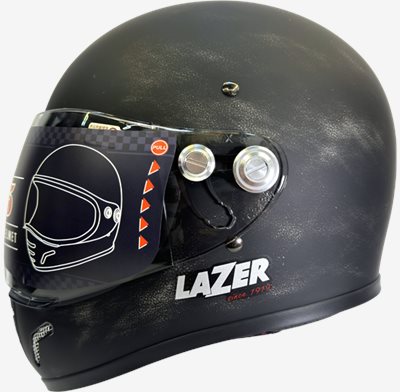 《遠古騎士》LAZER 安全帽 MX-5 素色 消光仿古黑銀 全罩 山車帽 越野帽 安全帽