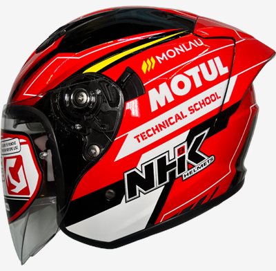 《遠古騎士》NHK S1 GP PRO MONLOU MOTUL(摩特)內藏墨片半罩式安全帽