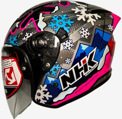 《遠古騎士》NHK S1 GP PRO WINTER NIGHT 冬之夜 黑粉 內藏墨片半罩式安全帽