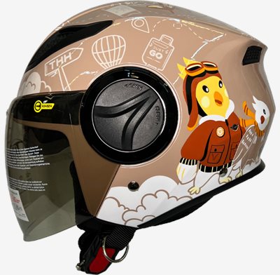 《遠古騎士》THH T318S Pilot 領航員 焦糖拿鐵/沙漠 雙層鏡 內襯全可拆洗 半罩安全帽
