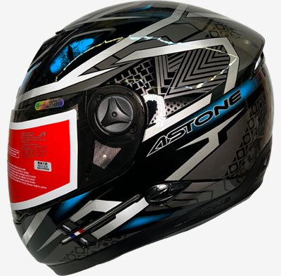 《遠古騎士》ASTONE 808 ROADSTAR WW15 黑藍 全罩 安全帽 內墨片